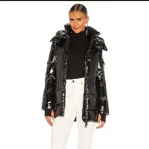 SAM. Shiny Black Puffer Jacket